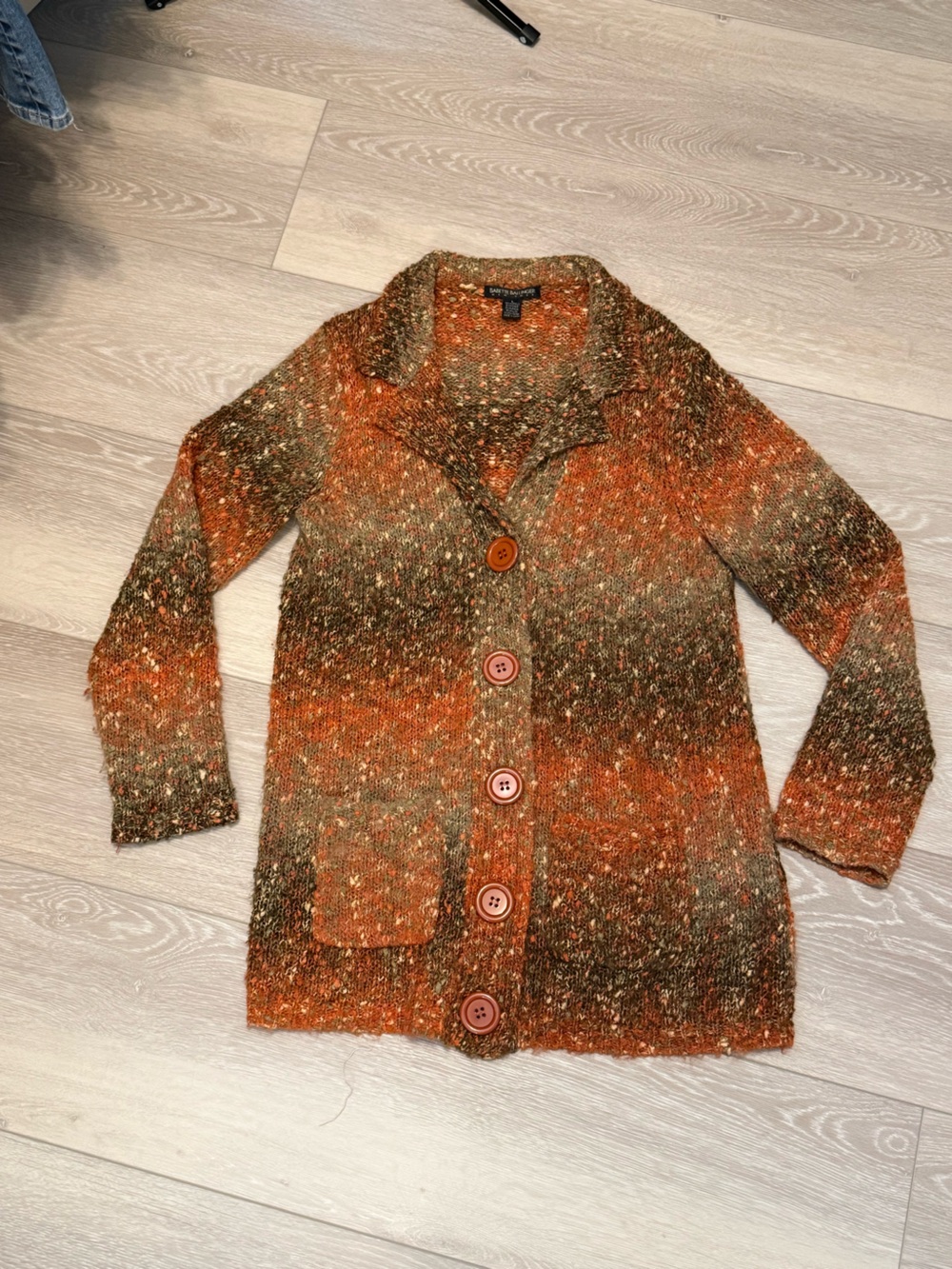 Vintage Babette Bollinger Mohair Alpaca Chunky Ombre Button Cardigan - Picture 3 of 8